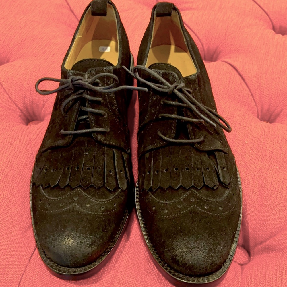 Oxford European leather lace shoes
